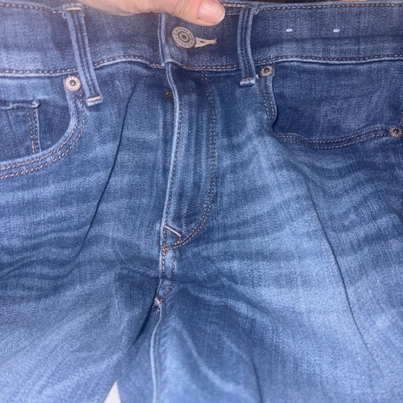 Express medium Blue mid rise stretch Women's Skinny Jeans SZ6R - Picture 6 of 9